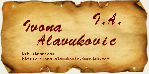 Ivona Alavuković vizit kartica
